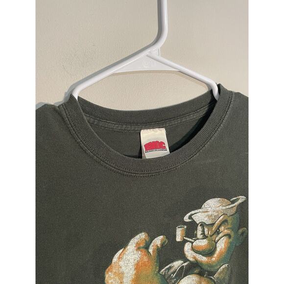 Michigan State Spartans Popeye T Shirt Top Unisex S Green Short Sleeve - Picture 4 of 8